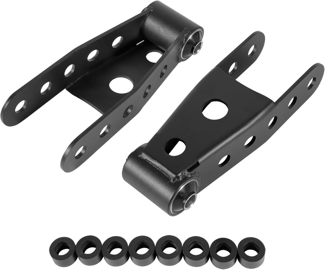 Bonbo 2"-3"Inch Suspension Rear Lowering Shackle Kit for 88-98 Chevrolet C1500,1988-2000 C2500 C3500 for Chevy Silverado1500 for Sierra1500 Truck 2007-2018 Suspension Rear Drop Shackles Kit
