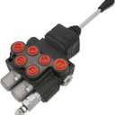Hydraulic Valve 2 Spool, Hydraulic Directional Control Valve, 11GPM Hydraulic Joystick Control Valve for Tractors Loaders, Double Acting Cylinder Spool