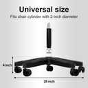 Frassie 28 Inch Heavy Duty Nylon Gaming Office Chair Base Replacement Part with 5 Casters