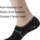 Pro Mountain Thin No Show Socks Seamless Wide Toe Box 6 Pack Liner Unisex Size S to X-Large Cotton Footies (Medium)