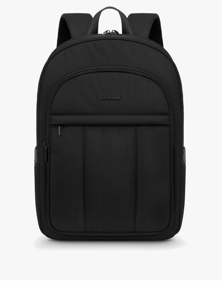 LOVEVOOK Laptop Backpack for Women, Puffer Travel Bag Fits 15.6 Inch Laptop, Lightweight Work Daypack for Teacher Nurse, Water-resistant College Bookbag, Black