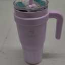 Reduce 24 oz Stainless Steel Tumbler with Handle - Dual-Wall Vacuum Insulated Travel Mug, Sweat-Proof Lid & Reusable Straw - Keeps Drinks Cold for 24 Hrs, Fits Cupholders, Dishwasher Safe -Purple