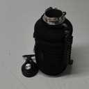 Insulated Water Bottle 64 oz, Triple Wall Vacuum Stainless Steel(Cold for 48 Hrs),Leak Proof & BPA-Free,Half Gallon Water Bottle with Reflective Paracord & Flip Straw for Sports & Travel, Black