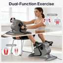 Electric Pedal Exerciser for Seniors with Remote Control, Motorized Leg Exercise Machine with 10 Speed Levels, Quiet Pedal Exerciser with LCD Display for Home & Office