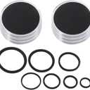 PATIKIL Coin Snap Holder, 6 Pack Silver Dollar Coin Holders for Collectors Coin Case with Foam Gasket Circle Fit 16/20/25/27/30/38/46mm Coins, Clear Black