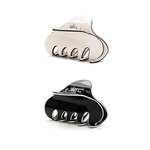 2 Pcs Medium Acetate Hair Claw Clip for Women Girls, 3.4Inch French Claw Clips for Thin & Medium Thick Hair, Durable Elegant Octopus Hair Clips, Celluloid Accessories