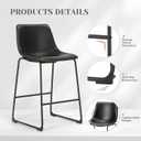 OLIXIS 26" Counter Height Bar Stools Set of 2 for Kitchen, 2 Pcs 26 Inch