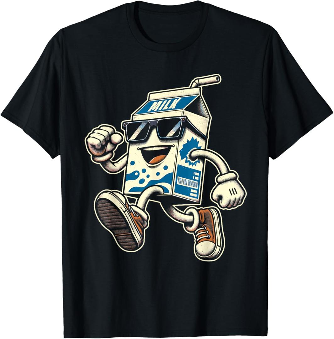 80s 90s Milk Carton Men Women Kids Funny Retro T-Shirt (Black, XXL)