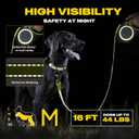 Fida Retractable Dog Leash, Reflective 16ft Heavy Duty Pet Walking Leash for Medium/Large Dog up to 44 lbs, Tangle Free. One-Hand Brake (Medium, Neon Yellow)