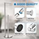Toilet Paper Holder Stand, Toilet Paper Stand Brushed Nickel, Free Standing Toilet Paper Holder, Toilet Paper Storage by Bathth