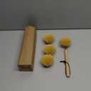 Dish Brush with Wooden Handle, Natural Kitchen Brush for Dishes Vegetable, Pots and Pans, Tampico Fiber Bristles Scrubber, Extra 3 Pack Replacement Head Included