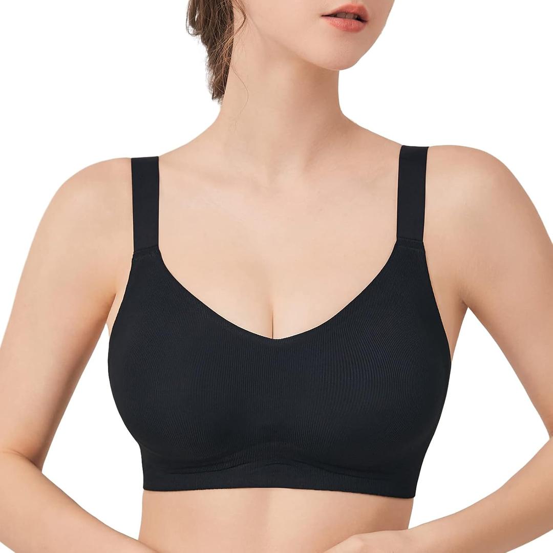 Baetty Jelly Strip Wireless Padded Seamless Bras for Women Full Coverage 5474 (XXL)