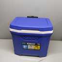 Igloo Cooler with Wheels, Profile II 28 Qt Hard Sided Ice Chest - Portable Insulated Container with Leak-Proof Design for Outdoor Use (Blue)