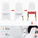 VEVOR 50 Pcs White Chair Covers Polyester Spandex Chair Cover Stretch Slipcovers for Wedding Party Dining Banquet Flat-Front Chair Covers