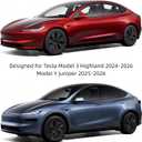 Center Console Wrap Carbon White for Tesla Refresh Model 3 2024-2026 and Model Y Juniper 2025-2026,Console Cover for Tesla Interior Decor Accessories