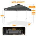 EAGLE PEAK 12x12 Pop Up Canopy Tent Easy Up Canopy Outdoor, Gray