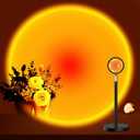 Neroupe Sunset Lamp Projector for Girls, Sunset Red Color Led Lamp Mood Lighting Night Light, 180 Adjustable Sunset Lamps for Living Room Decor/Home Decor/Bedroom Decor/Christmas Gifts/Party