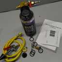 Orion Motor Tech AC Flush Kit, HVAC Flush Tool Kit with 33.5 oz. Stainless Steel Tank, Auto Air Conditioner System Flushing Set for R134a R12 R22 R410a R404a with 1/4 in. Adapter 3.3 ft. Nylon Hose