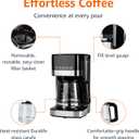 Amazon Basics Programmable 12 Cup Drip Coffee Maker with Glass Coffee Pot (1.9 Qt), Auto Shut-off, Touch Screen, Auto Pause, Removable Filter Basket, Black & Silver