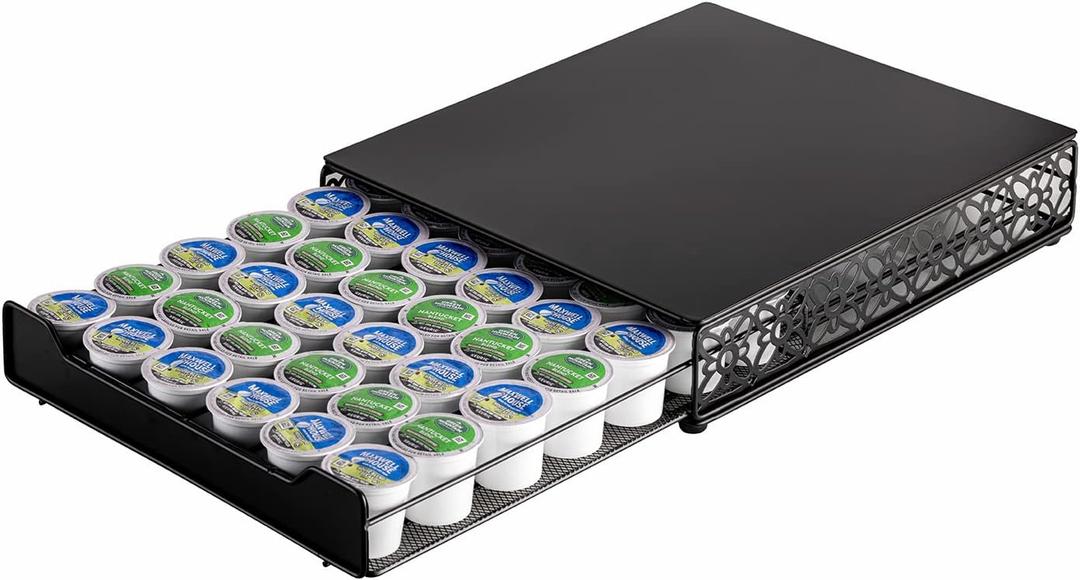 Flagship Coffee Pod Storage Drawer, Organizer for Keurig (42 Pods, Iron)