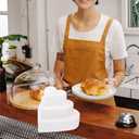 Unomor 2Pcs Heart-Shaped Foam Cake Dummies Set 5.90In Lightweight Cake Models for Wedding Birthday and Party Decoration Practice