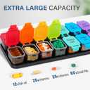 Extra Large Weekly Pill Organizer - 7 Day AM/PM Pill Box, Twice a Day XL Pill Container for Vitamins and Supplements, Airtight & Detachable Design, Ideal for Daily Medication Management