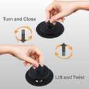 Black Bathtub Tub Drain Conversion Kit Assembly, Wellup Lift and Turn Twist Tub Drain Trim Kit with Two-Hole Overflow Faceplate, Matte Black