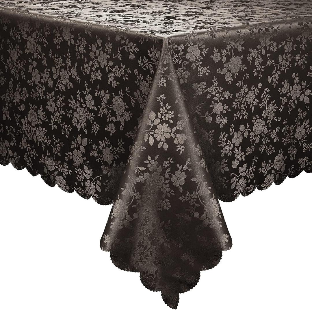 Smiry Rectangle Table Cloth, Waterproof Heavy Duty Vinyl Tablecloths, Wipeable Washable Table Cover for Kitchen and Dining Room (Coffee, 52" X 70")