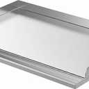 Universal Stainless Steel Griddle Plate, 23" x 16"
Rectangular, Even Heating Bracing, For BBQ Charcoal/Gas Grills, Hibachi Flat Top Griddle, Indoor/Outdoor Cooking