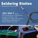 WEP 948DQ-II Double Filter Fume Extractor Soldering Iron Station 2-in-1 Solder Smoke Absorber, Soldering Fan with PID Control,℉/℃, Sleep Mode, Tip Cleaner, 3 Soldering Tips, 35g Solder