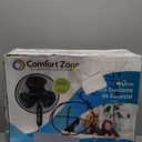 Comfort Zone Electric Oscillating Pedestal Fan, Stand Fan, 16 inch, 3 Speed, 90 Degree Oscillating Head, Adjustable Height and Tilt, Airflow 7.48 ft/sec, Ideal for Home, Bedroom & Office, CZST161BTEBK (Black)