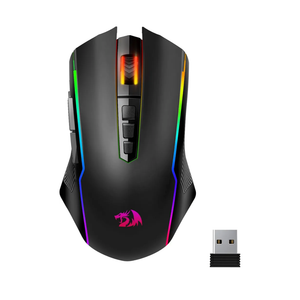 Redragon Wireless Gaming Mouse, Tri-Mode 2.4G/USB-C/Bluetooth Mouse Gaming, 12000 DPI, RGB Backlit, Fully Programmable, Rechargeable Wireless Computer Mouse for Laptop PC Mac, Black, Style: Bluetooth/ 2.4G/ Wired