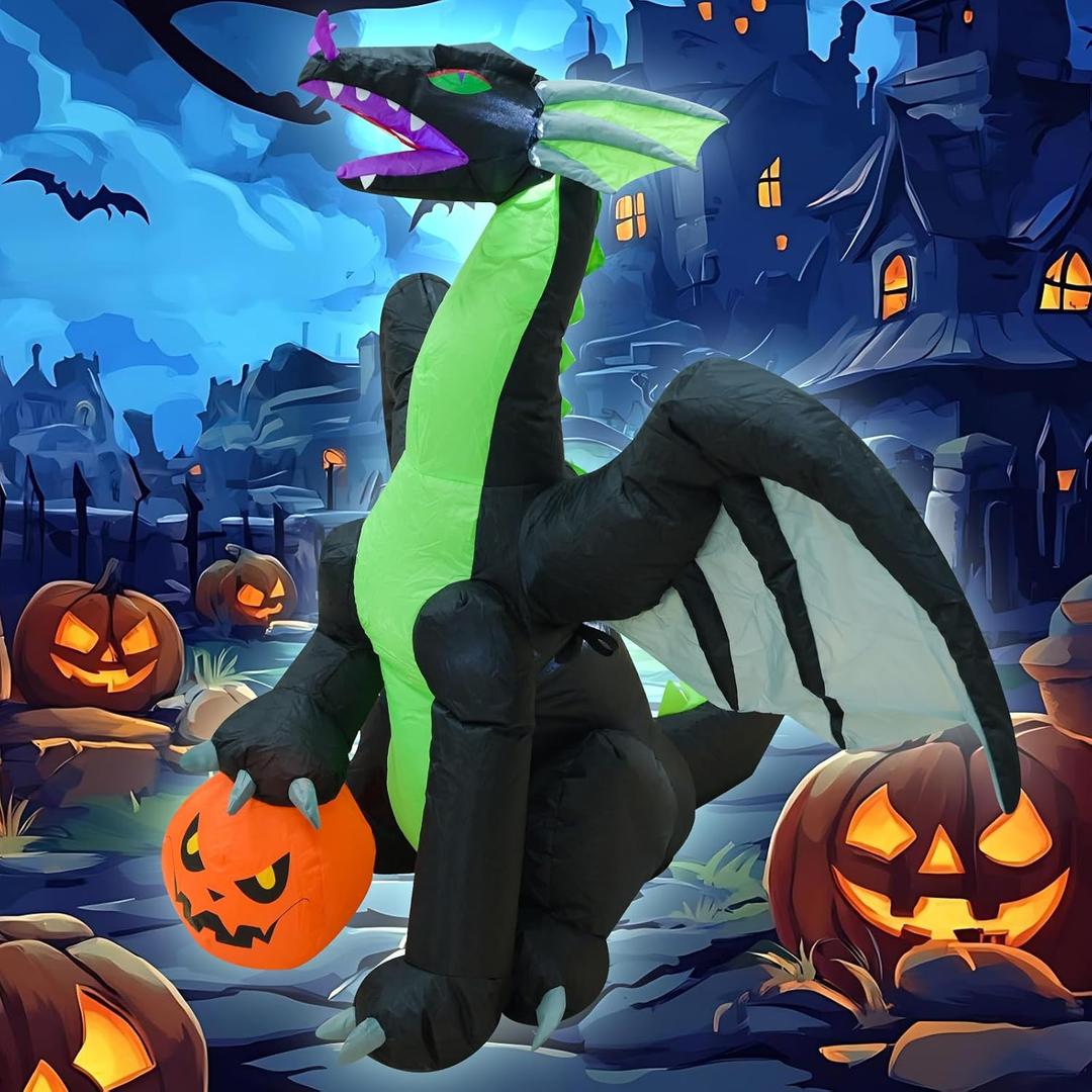 4FT Dinosaur Halloween Inflatable with LED Lights
