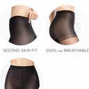 PIOGOWE 2Pack Sheer Tights for Women, 20D Legs, 40D Reinforced Top, Run-Resistant Knit, High-Stretch Waist, Reinforced Toes (Black, XL)