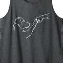Dog And People Punch Hand Dog Man Friendship Bump Dog's Paw Tank Top, XL