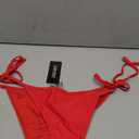 Zmart Women Tie Side Bikini Bottoms String Cheeky Bathing Suit Bottom Low Waist Ruched Scrunch Swimsuit Bottom (Small, Red)