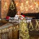 Christmas Tree Lights Battery Operated and USB Powered, Warm Light Up Window Christmas Decorations, 3 Packs String Lights for Walls, Windows, Christmas Trees, Eaves, Staircase Decorations