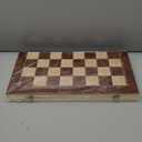 Chess Set,Folding Storage Wooden Chess Board Sets,17" Wooden Chess,3 in 1 Chess Board Game for Adults and Kids (Chess,Backgammon,Checkers)