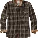 Legendary Whitetails Men's Flannel Shirt Long Sleeve Button Down 100% Cotton (4XL, Forest Plaid)