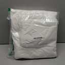 MooMee Bedding Duvet Cover Set 100% Washed Cotton Linen Like Textured Breathable Durable Soft Comfy (Solid Bright White, King 104"x90")