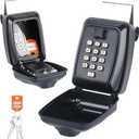 Car Window Punch Button Lock Box, Black Portable Car Key Lock Box with Key Labeling Tag, Sturdy Waterproof Large Capacity Lock Box for Turo, Ride Share, Get Around