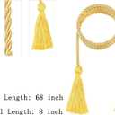 Unisex Adult Matte Graduation Cap and Gown Set with Honor Cord Gold Stoles for College School Bachelor Graduates (Black)