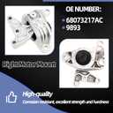 Engine Motor and Transmission Bracket kit Fit for Fiat 500 2012-2018, Auto Motor & Trans Mount Set # 9893 /68073217AC, 9895 /68073-029AC, 9876/ 68073483AD