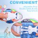 Double Couple Toddler Swim Vest with Sleeves Cartoon Adjustable Strap Swimming Jacket Pool Floaties for Kids 20-50 Pounds Boys and Girls Child