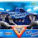 Monster Jam, Official Blue Thunder Monster Truck, Collector DieCast Vehicle, 1:24 Scale, Kids Toys for Boys and Girls Ages 3 and up