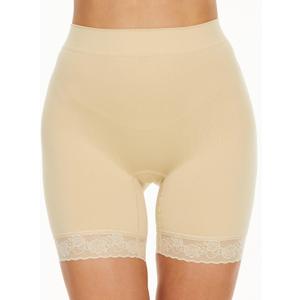 SIMIYA Women Shorts Soft Comfortable (Beige, S)