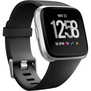 Wepro Band Compatible with Fitbit Versa 2 Bands for Women Men, Soft Band Compatible with Fitbit Versa Bands, Sport Waterproof Breathable Replacement Wristband Strap for Versa Lite, Large, Black, 1 Pack