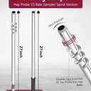 SturdyShape Premium Hay Probe Bale Sampler For Drill 27 Inch New Spiral Design With Serrated Tip Comes with Dowel and Metal File for Resharpening - Durable Stainless Steel (2025)