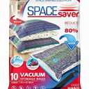 10 Pack Large Vacuum Storage Bags for Comforters, Blankets & Clothes  Vacuum Sealed Compression Bags with Hand Pump  Space Saver Storage Bags for Bedding, Moving, Travel & Organization