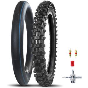 Dirt Bike Front 70/100-19 2.75/3.00-19 Tire and Inner Tube for 150cc KX100 KLX140 TTR125 CRF150 XR100 RM85L RM100 Baja DR125 Pit Bike Off Road Motocross Motorcycle Heavy Duty